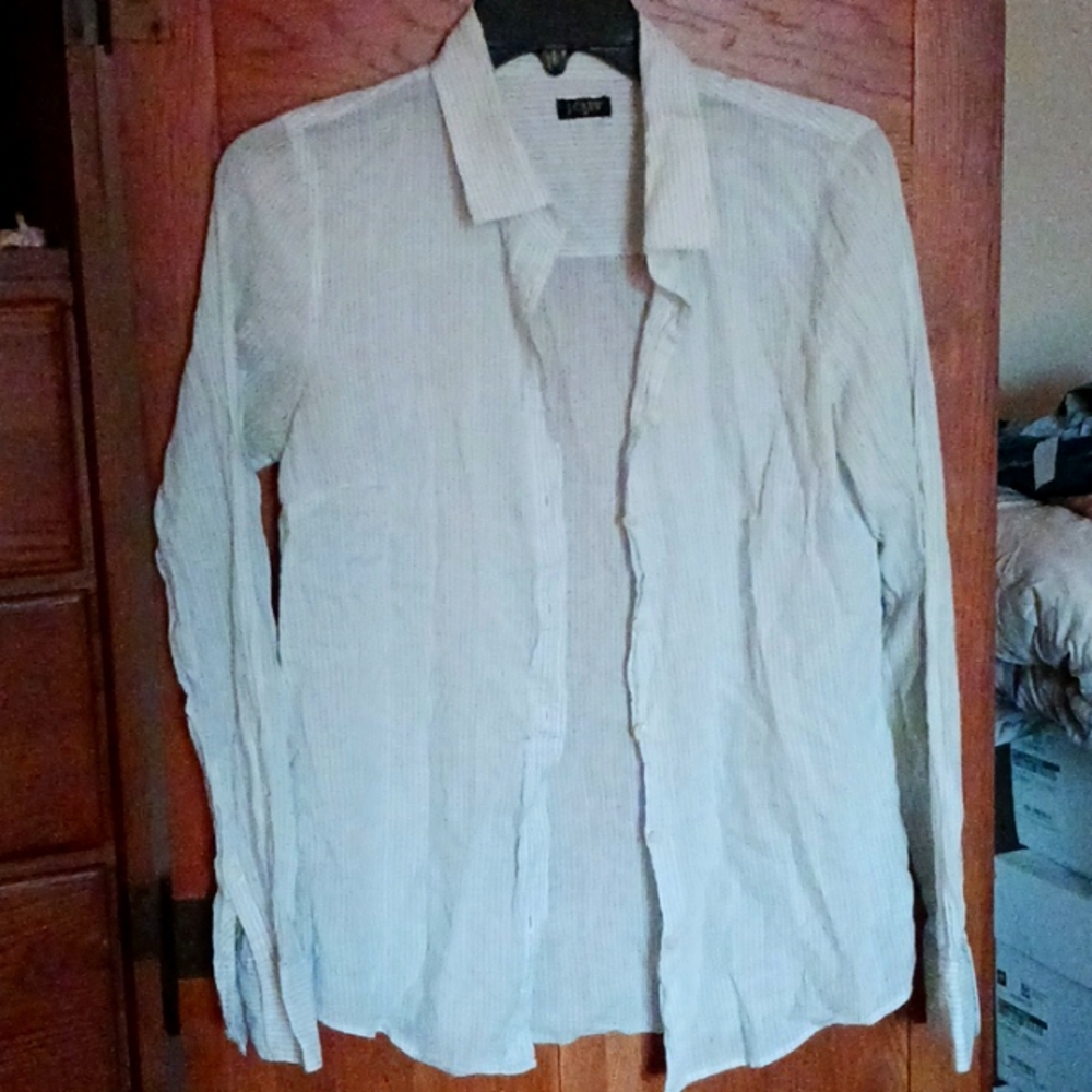 J. Crew Baby blue thin button down womens shirt